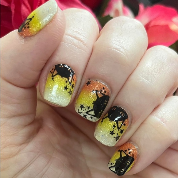 *Retired* Color Street: Nine Lives | Black Cat Halloween Clear Overlay Glitter - Picture 9 of 16